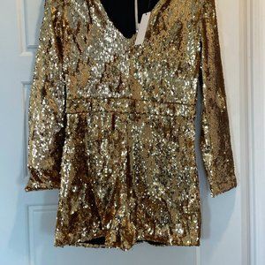Gold Sequin Romper